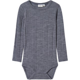 Name It Folkstone Gray Nmmwang Ull Needle Ls Body Solid