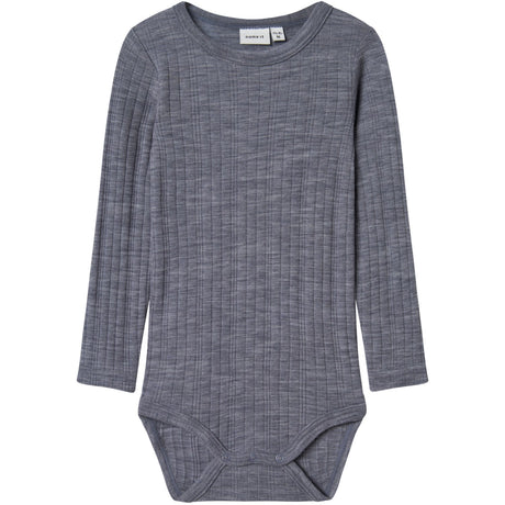 Name It Folkstone Gray Nmmwang Ull Needle Ls Body Solid