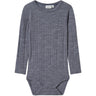 Name It Folkstone Gray Nmmwang Ull Needle Ls Body Solid