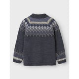 Name It Ombre Blue Iceland Nmmwriss Ull Ls Stickad Card