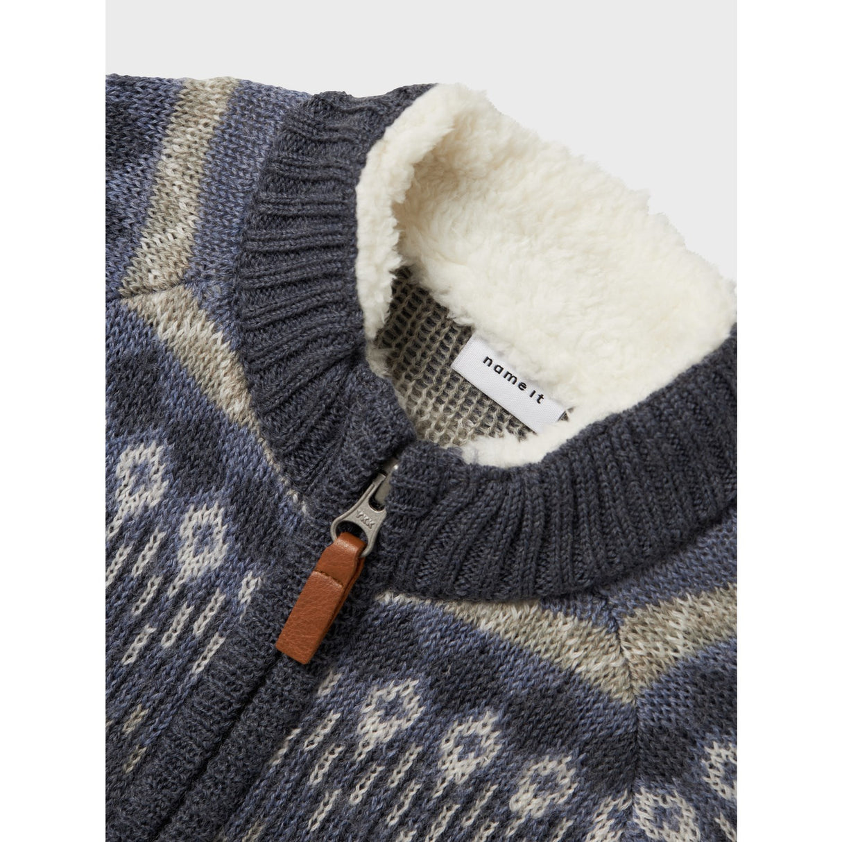 Name It Ombre Blue Iceland Nmmwriss Ull Ls Stickad Card