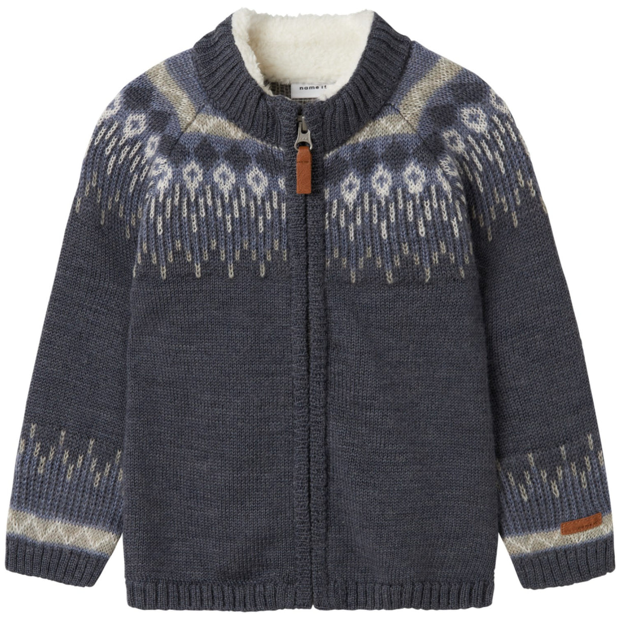 Name It Ombre Blue Iceland Nmmwriss Ull Ls Stickad Card