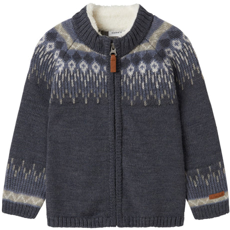 Name It Ombre Blue Iceland Nmmwriss Ull Ls Stickad Card