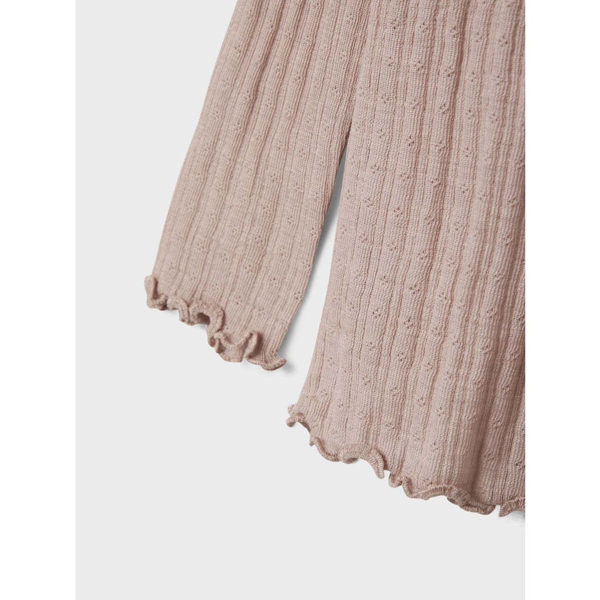 Name It Shadow Gray Nmfwossa Wo/Si Rib Ls Topp