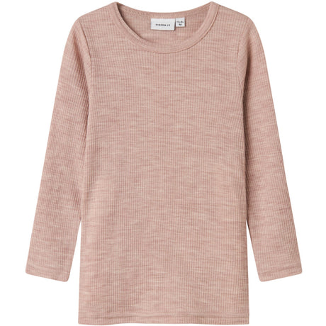 Name It Shadow Gray Nmnwax Ull Rib Ls Topp Noos