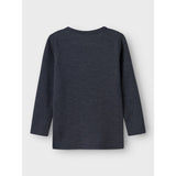 Name It Ombre Blue Nmnwax Ull Rib Ls Topp Noos
