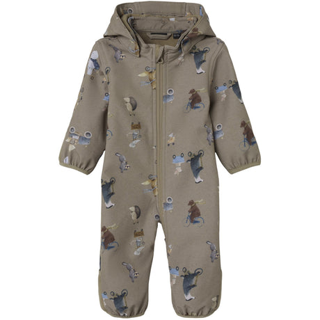 Name It Silver Mink Go Nbnalfa08 Softshell Dräkt Aop Fo