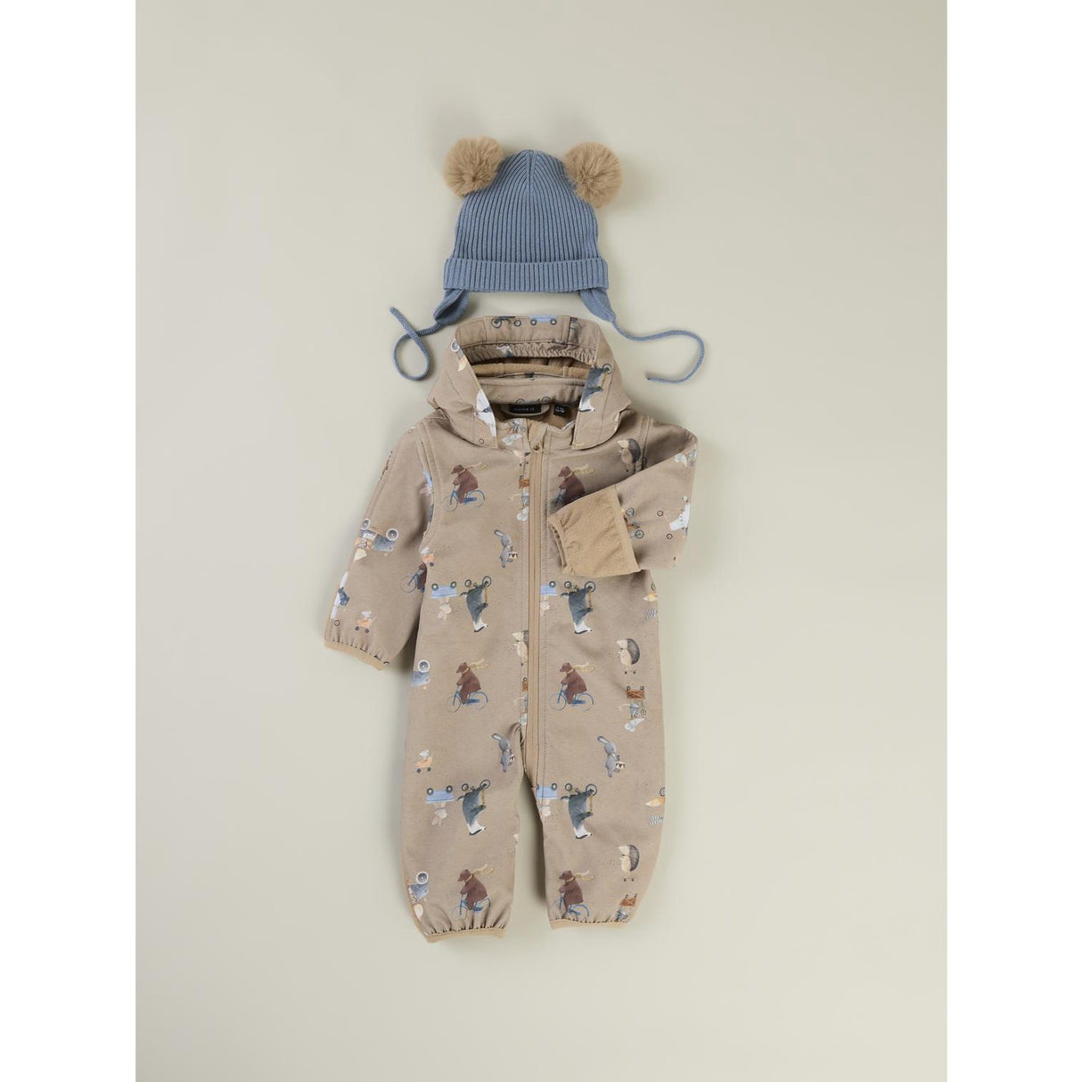 Name It Silver Mink Go Nbnalfa08 Softshell Dräkt Aop Fo