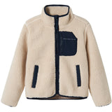 Name It Moonbeam Chest Pocket Dark Sapphire Nknmattia Sherpa Jacka Pb