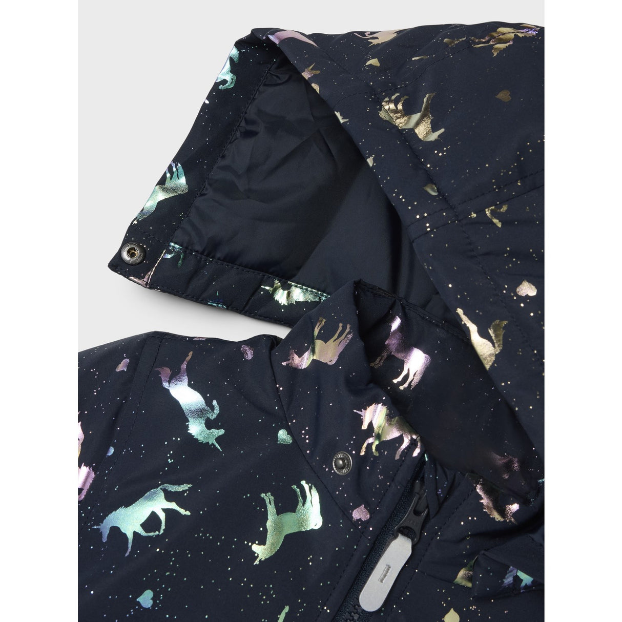Name It Dark Sapphire Unicorn Nmfmaxi Pa Jacka Foil Aop Noos
