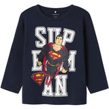 Name It Navy Blazer Nmmjunes Superman Nreg Ls Topp Wab