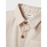 Lil'Atelier Bleached Sand Nmmtarou Ss Loose Skjorta Lil