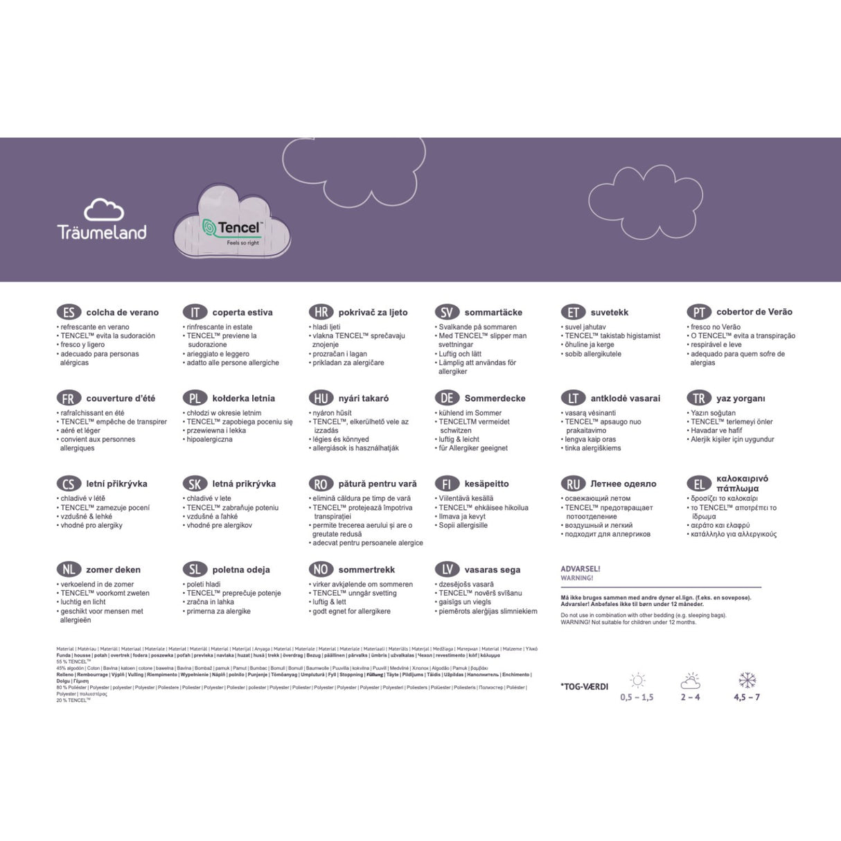 Träumeland Summer Täcke Mare Baby