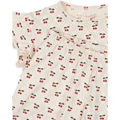 Konges Sløjd Cherry Motif Lin Frill Set Gots
