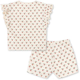 Konges Sløjd Cherry Motif Lin Frill Set Gots