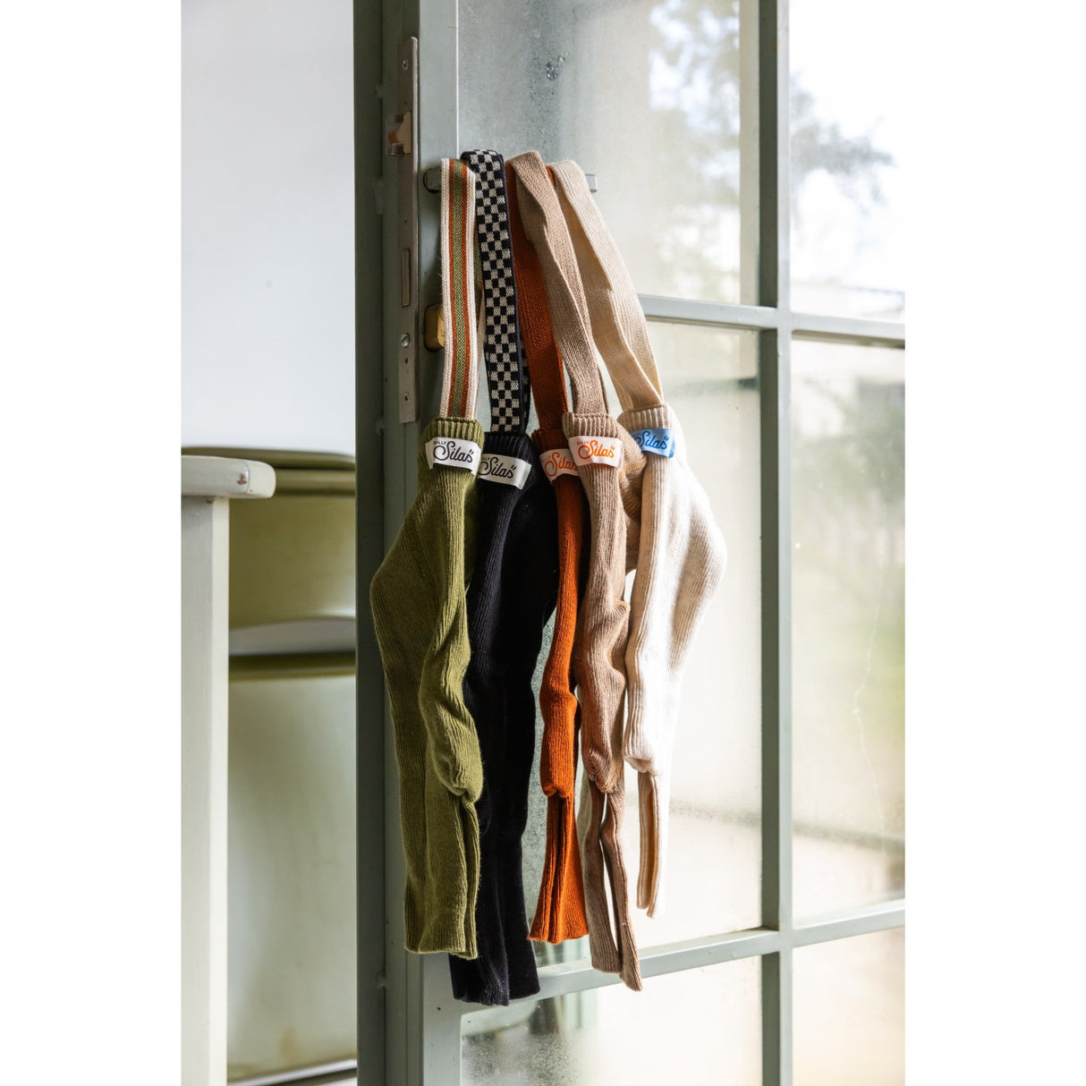 Silly Silas Olive Striped Shorty Tights Med Seler