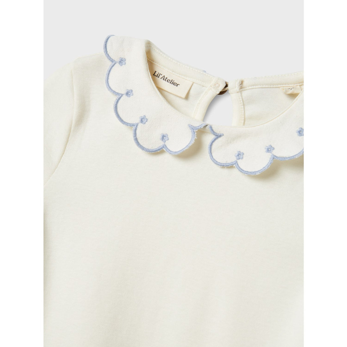 Lil'Atelier Coconut Milk Zen Blue Nmffundo Ss Slim Topp Lil