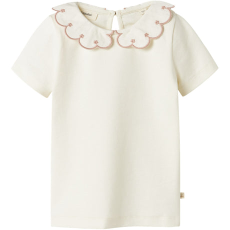 Lil'Atelier Coconut Milk Misty Rose Nmffundo Ss Slim Topp Lil