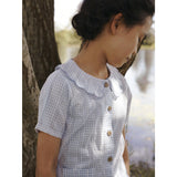 Lil'Atelier Zen Blue Nmfhazelle Ss Loose Skjorta Lil