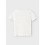 Lil'Atelier Coconut Milk Nmfjacoba Ss Kort Slim Topp Lil