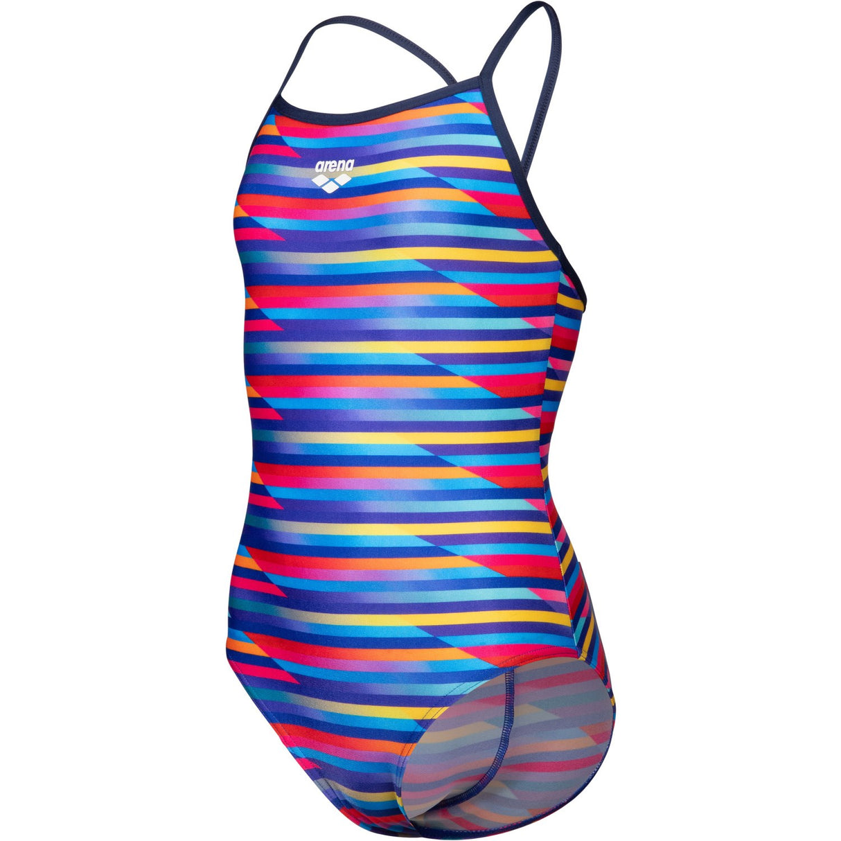 Arena Multi Girl'S Arena Racing Stripe Baddräkt Lightdrop Back