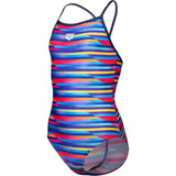 Arena Multi Girl'S Arena Racing Stripe Baddräkt Lightdrop Back