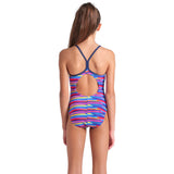 Arena Multi Girl'S Arena Racing Stripe Baddräkt Lightdrop Back