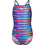 Arena Multi Girl'S Arena Racing Stripe Baddräkt Lightdrop Back