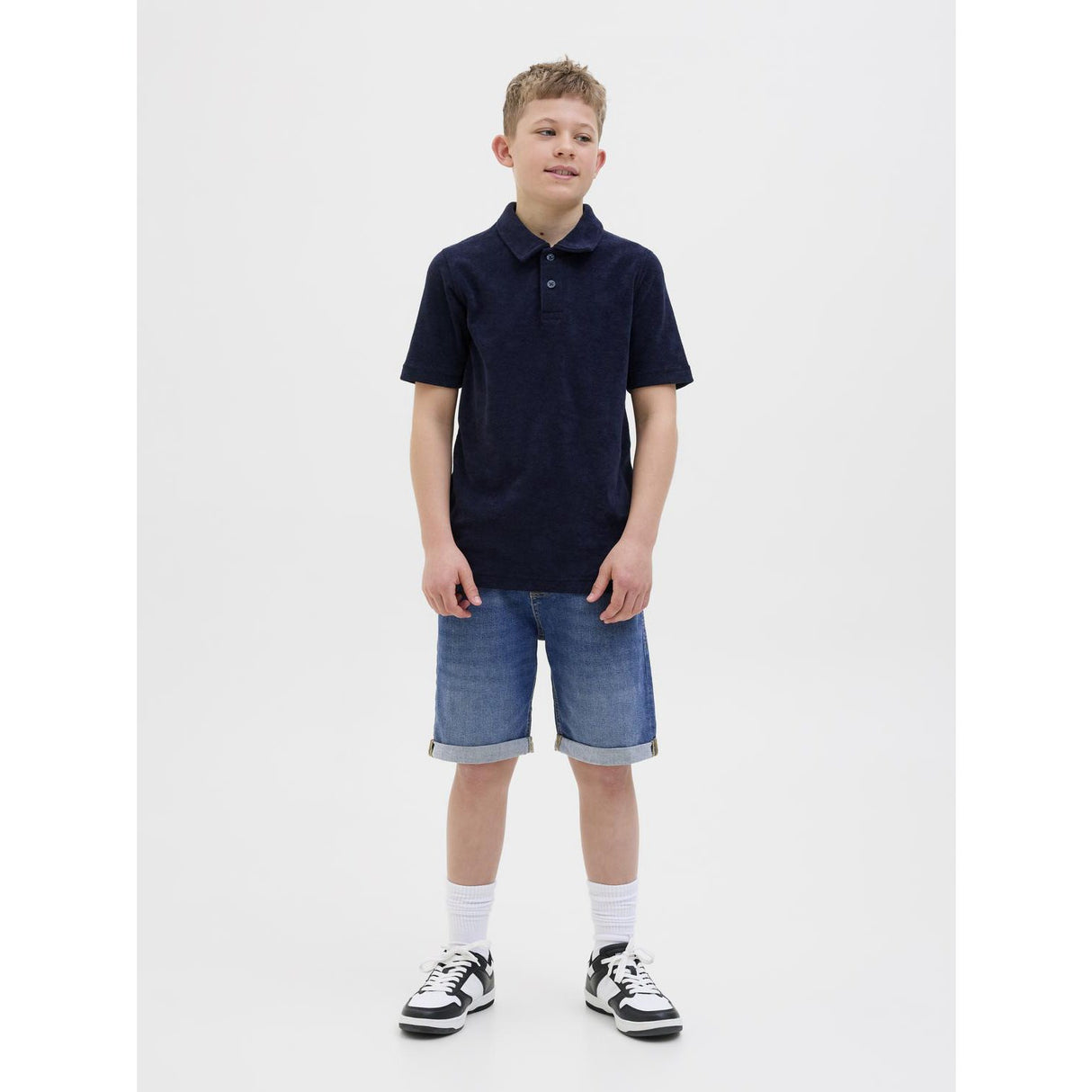 Jack & Jones Junior Blue Denim Jwhrick Jjoriginal Shorts Sq 327 Jnr