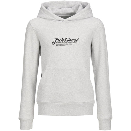 Jack & Jones Junior White Melange Jjbeau Sweat Huva Jnr