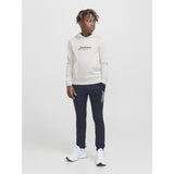 Jack & Jones Junior White Melange Jjbeau Sweat Huva Jnr