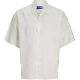 Jack & Jones Junior Antique White Jorparos Oversized Skjorta Ss Jnr