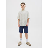 Jack & Jones Junior Antique White Jorparos Oversized Skjorta Ss Jnr