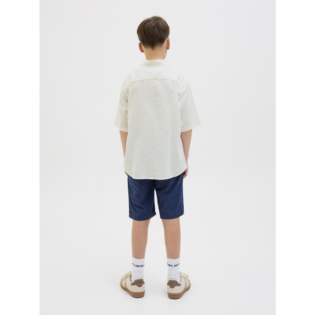 Jack & Jones Junior Antique White Jorparos Oversized Skjorta Ss Jnr