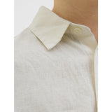 Jack & Jones Junior Antique White Jorparos Oversized Skjorta Ss Jnr
