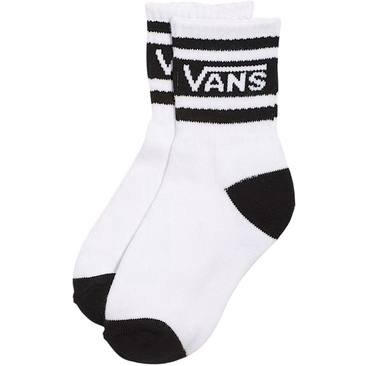 VANS White/Black Drop V Crew Strumpor