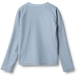 Wheat Blue Swim Stripe Swim T-Skjorta L/S Zip Ada