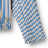 Wheat Blue Swim Stripe Swim T-Skjorta L/S Zip Ada