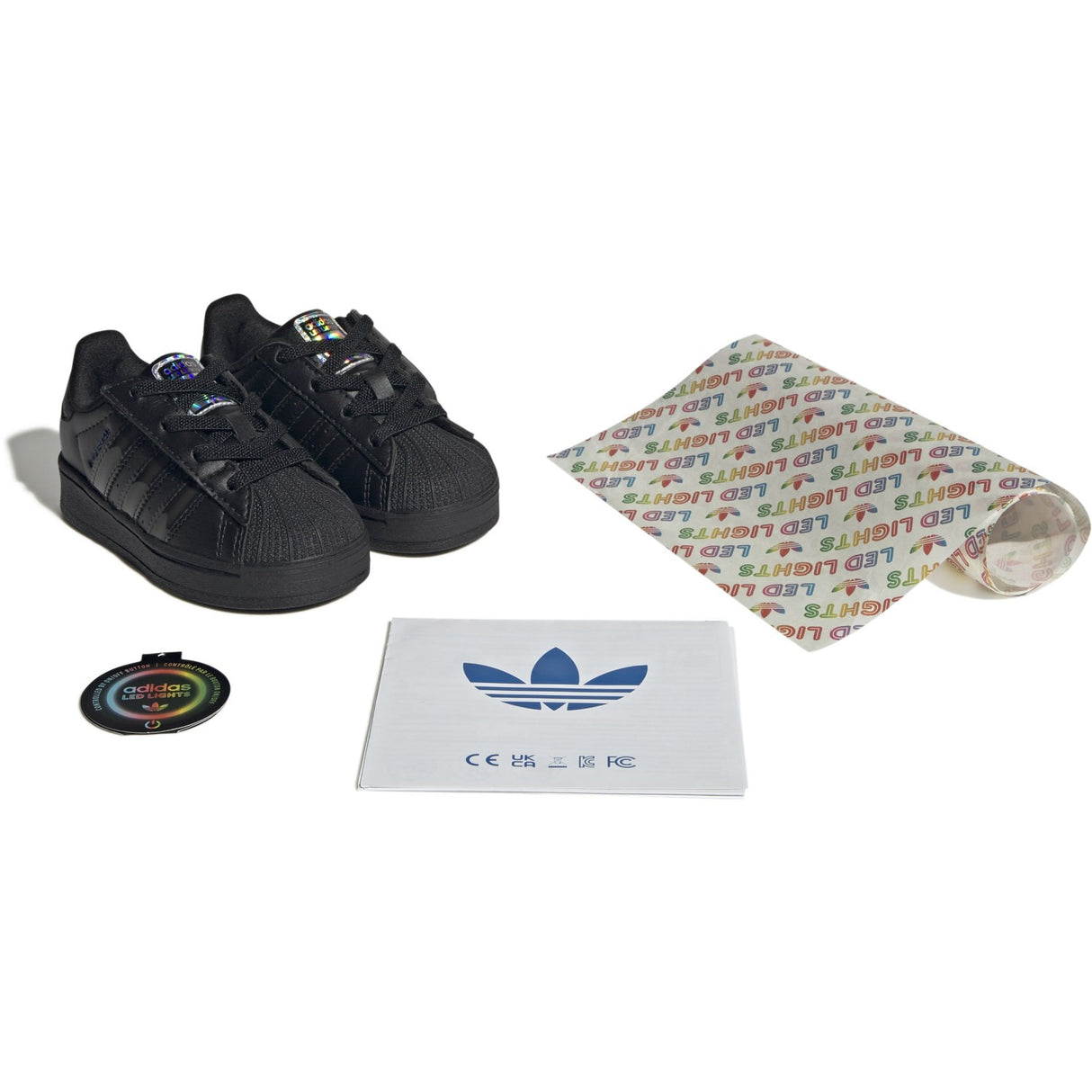 adidas Originals Core Black/Core Black/Preloved Violet Superstar Led Lights Cf El I Sneakers