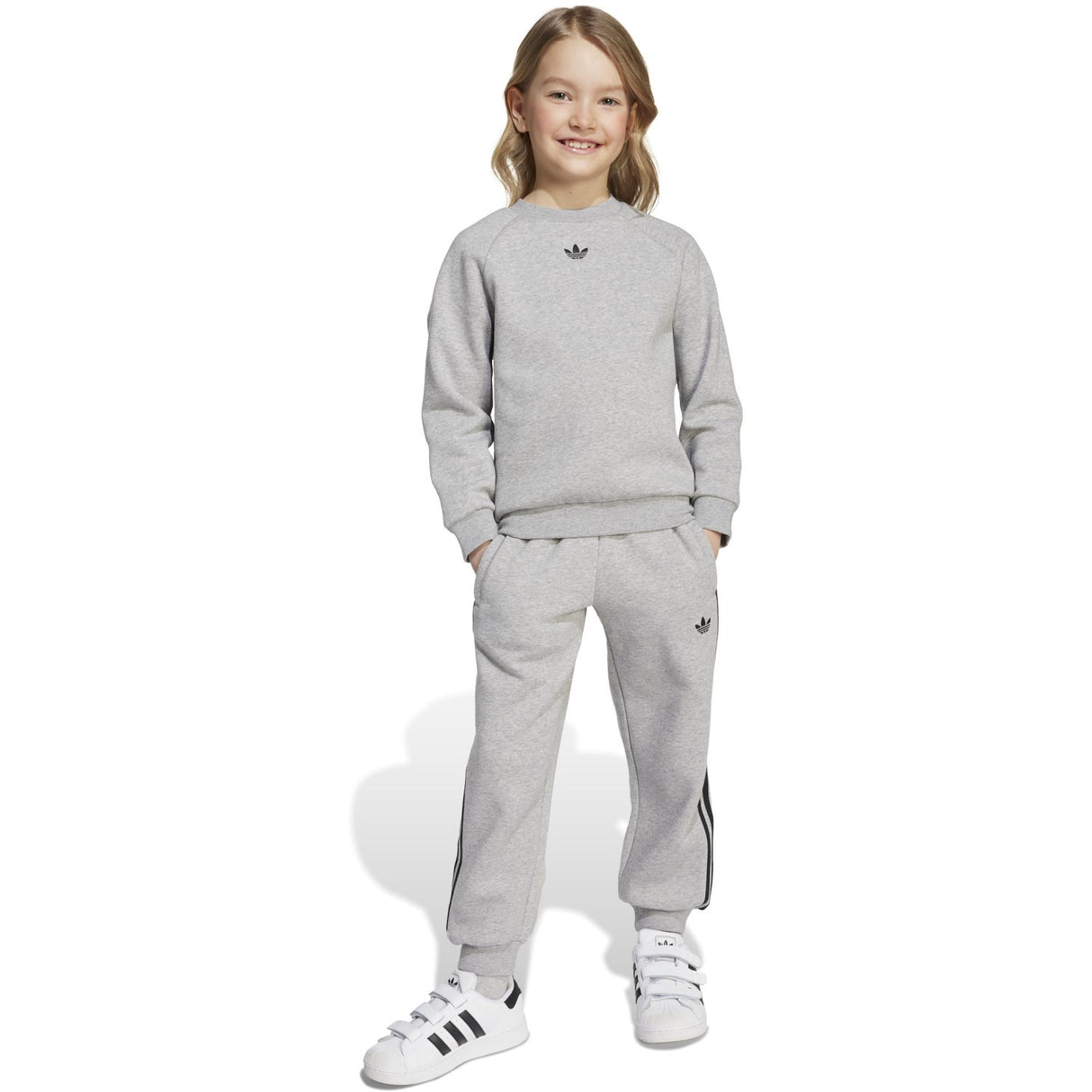 adidas Originals Medium Grey Heather/Black Sweat Set