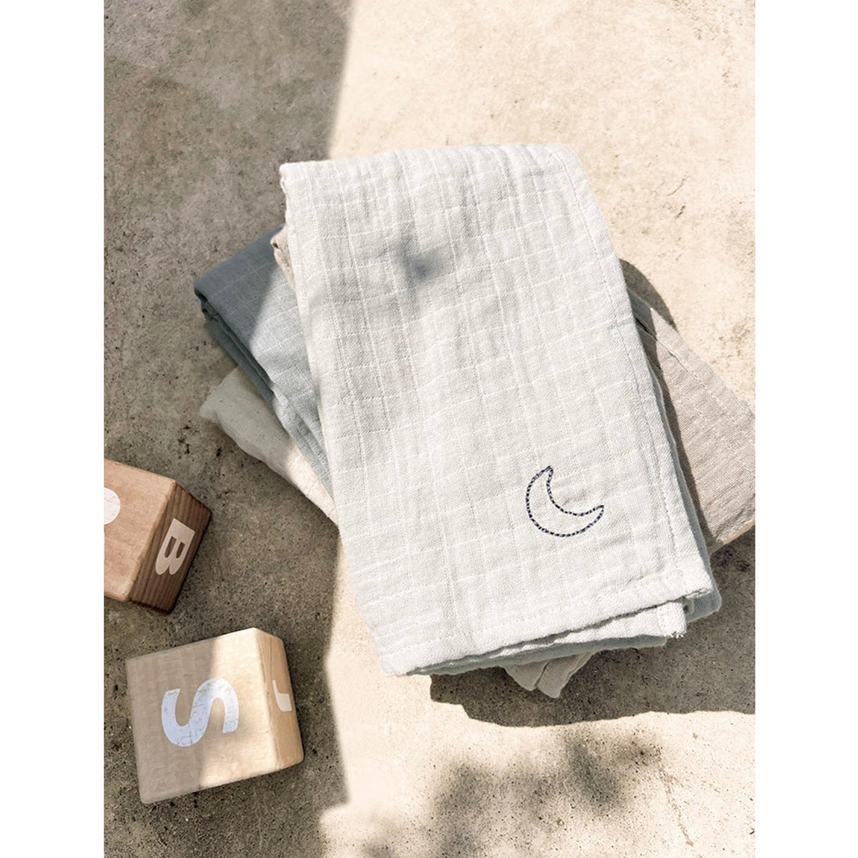 Moonboon Blue Mix Organic Muslins