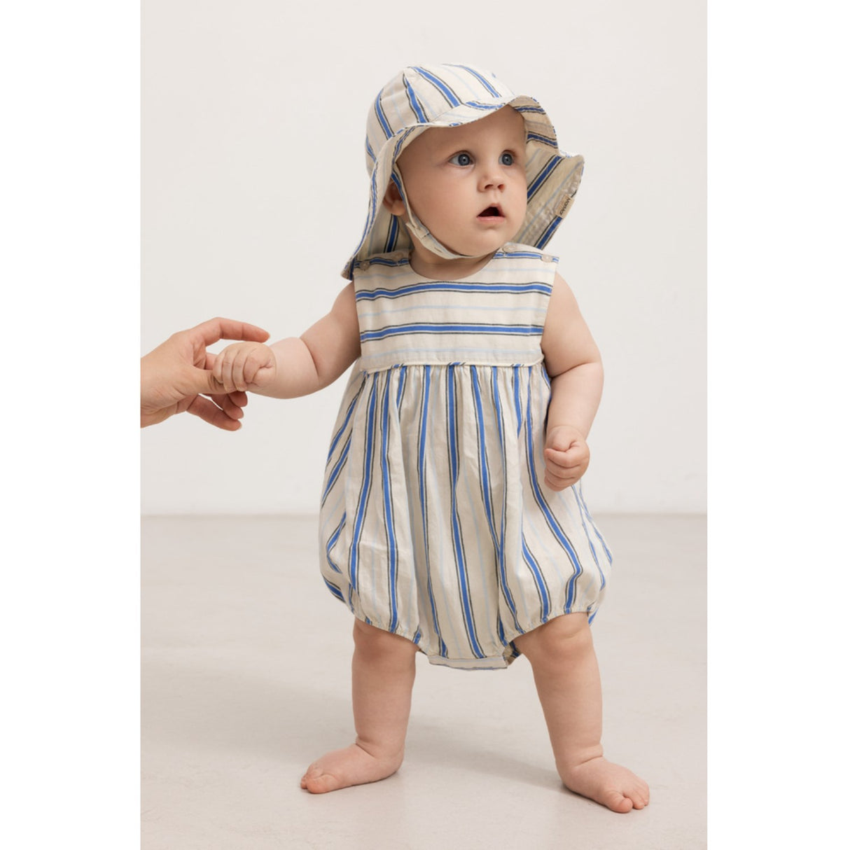 MarMar Cotton Stripes Chambray Stripe Alba Baby Long Summer Mössa