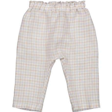 MarMar Fine Linen Summer Check Panu L Byxor