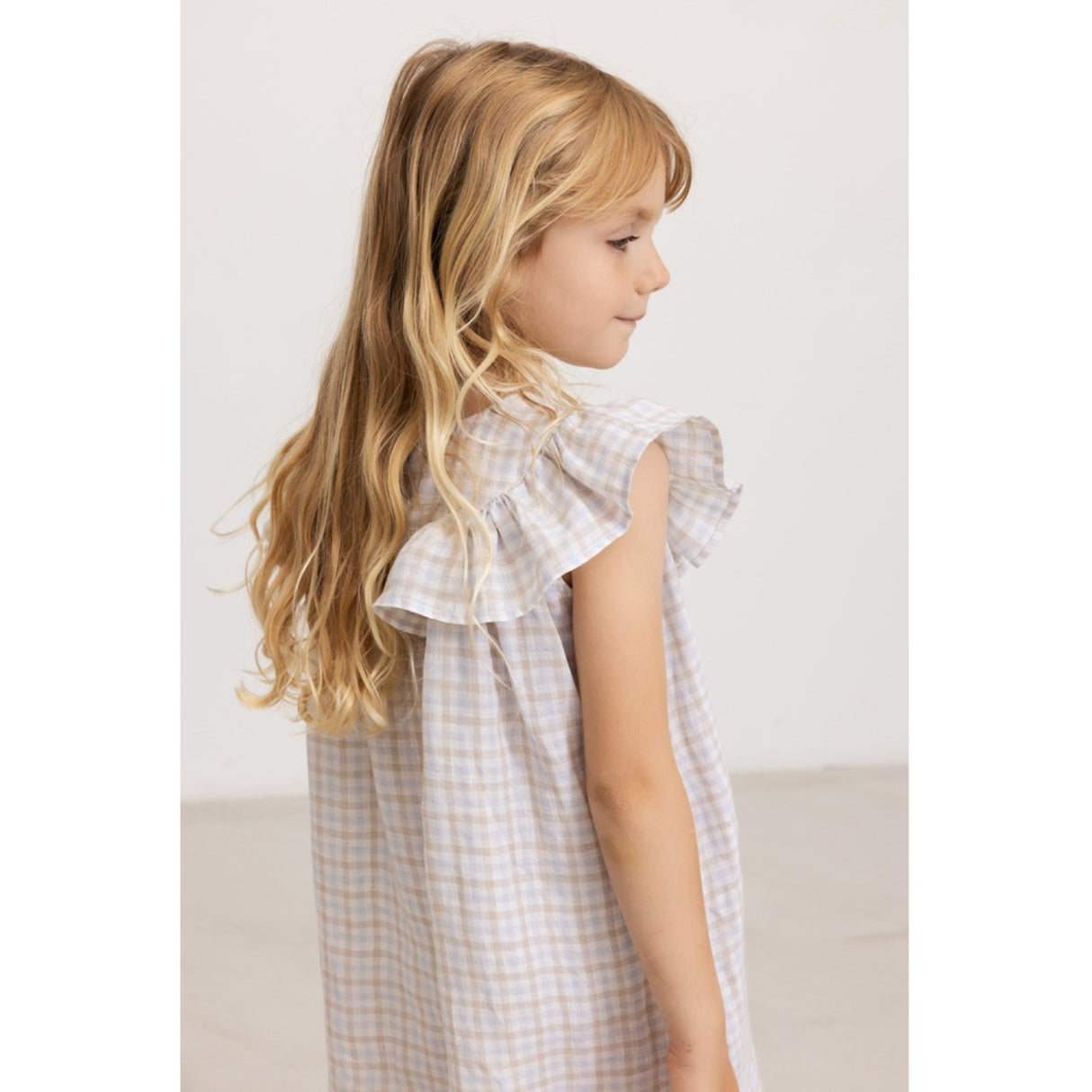 MarMar Fine Linen Summer Check Drine SS Klänning