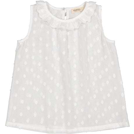 MarMar Dobby Dots Gentle White Talsa Topp