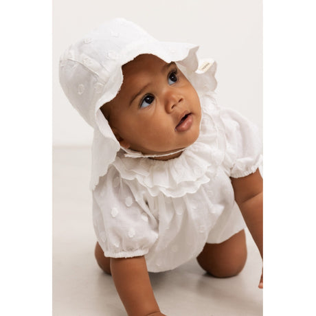 MarMar Dobby Dots Gentle White Alba Baby Long Summer Mössa