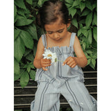 Fliink Navy Amie Ruffle Topp