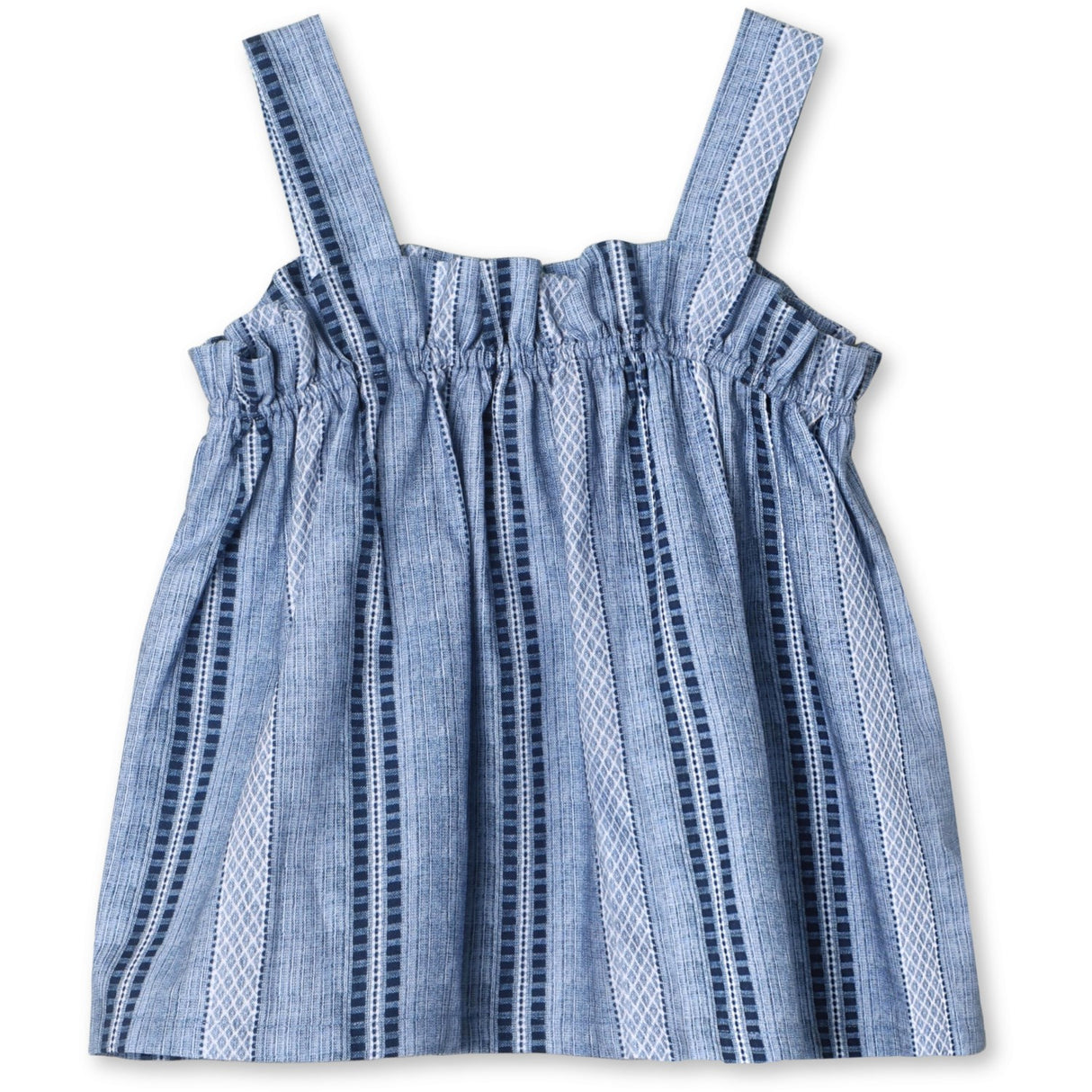 Fliink Navy Amie Ruffle Topp