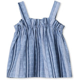 Fliink Navy Amie Ruffle Topp