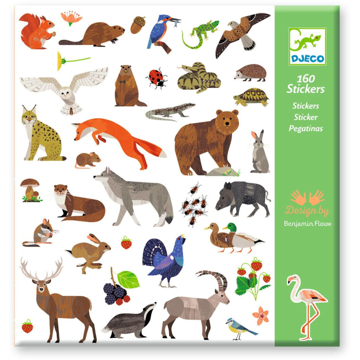 Djeco Klistermærker, Fauna